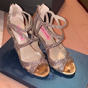 Betsy Johnson Rose Gold Heels